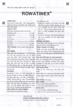 Thuốc Rowatinex Rowa điều trị bệnh sỏi niệu, sỏi thận (10 vỉ x 10 viên)