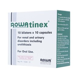 Thuốc Rowatinex Rowa điều trị bệnh sỏi niệu, sỏi thận (10 vỉ x 10 viên)