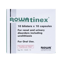 Thuốc Rowatinex Rowa điều trị bệnh sỏi niệu, sỏi thận (10 vỉ x 10 viên)