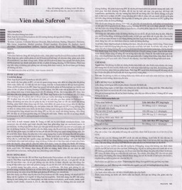 Viên nhai Saferon Glenmark dự phòng và điều trị chứng thiếu máu thiếu sắt (3 vỉ x 10 viên)