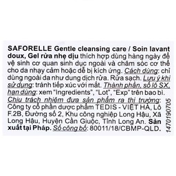 Dung dịch vệ sinh phụ nữ Saforelle Gentle Cleansing Care làm sạch dịu nhẹ, bảo vệ vùng kín (250ml)