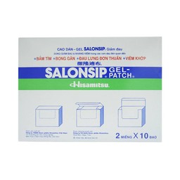 Cao dán - gel Salonship giảm đau, kháng viêm do bầm tím, bong gân (10 gói x 2 miếng)