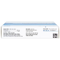 Thuốc Savi Telmisartan 80 điều trị tăng huyết áp (3 vỉ x 10 viên) 