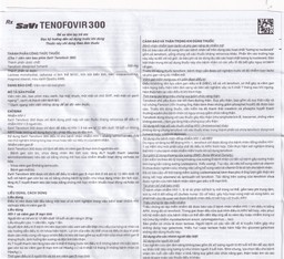 Thuốc Savi Tenofovir 300 điều trị nhiễm HIV-1 ở người lớn (3 vỉ x 10 viên) 