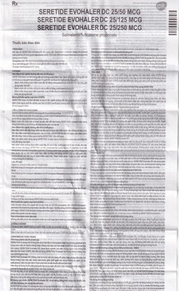 Khí dung Seretide Evohaler DC 25/125 Gsk điều trị hen phế quản, tắc nghẽn phổi mạn tính (120 liều)