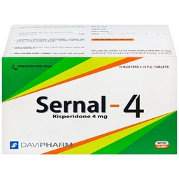 Thuốc Sernal-4 Davipharm điều trị bệnh loạn tâm thần cấp và mạn (10 vỉ x 10 viên)