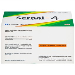 Thuốc Sernal-4 Davipharm điều trị bệnh loạn tâm thần cấp và mạn (10 vỉ x 10 viên)
