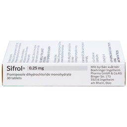 Thuốc Sifrol 0.25mg Boehringer điều trị bệnh parkinson (3 vỉ x 10 viên)