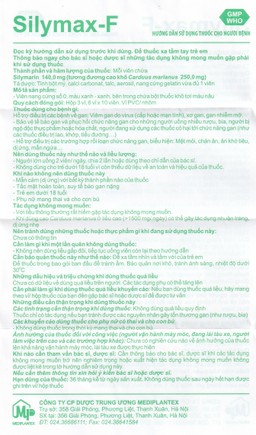 Thuốc Silymax-F Mediplantex điều trị viêm gan do virus, xơ gan (6 vỉ x 10 viên)