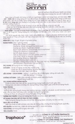 Thuốc Hoàn Cứng Sitar Traphaco điều trị trĩ nội, trĩ ngoại (10 gói)