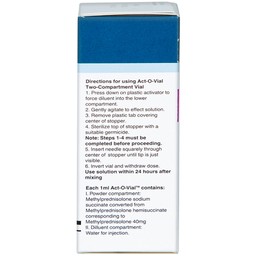 Bột pha tiêm Solu-Medrol 40mg Pfizer điều trị rối loạn thấp khớp, lupus ban đỏ hệ thống (1 lọ x 1ml)