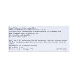 Thuốc Spasmomen Menarini điều trị hội chứng đại tràng kích thích (3 vỉ x 10 viên)