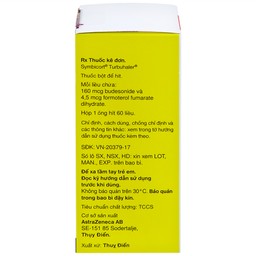 Thuốc bột để hít Symbicort AstraZeneca điều trị hen suyễn (60 liều)