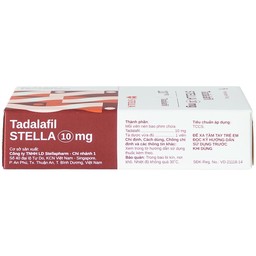 Thuốc Tadalafil Stella 10mg điều trị rối loạn cương dương (1 vỉ x 2 viên)