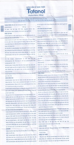 Thuốc Tatanol giảm đau, hạ sốt (10 vỉ x 10 viên)