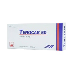 Thuốc Tenocar 50 Pymepharco điều trị tăng huyết áp, đau thắt ngực (2 vỉ x 15 viên)
