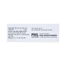 Thuốc Tenricy 0.5mg Phil điều trị triệu chứng phì đại tuyến tiền liệt lành tính (3 vỉ x 10 viên)