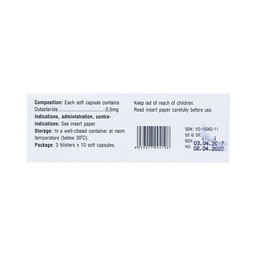 Thuốc Tenricy 0.5mg Phil điều trị triệu chứng phì đại tuyến tiền liệt lành tính (3 vỉ x 10 viên)