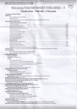 Thuốc Thanh Nhiệt Tiêu Độc-F điều trị mẩn ngứa, mày đay (40 viên)