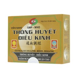 Thuốc Thông Huyết Điều Kinh Hồng Phúc điều trị kinh nguyệt không đều, giảm mụn, nhuận táo (2 vỉ x 10 viên)