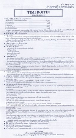 Thuốc Tmi Roitin bổ sung các vitamin nhóm B (24 vỉ x 5 viên)