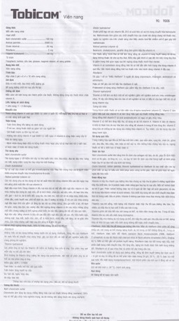 Thuốc Tobicom ICA hỗ trợ điều trị mỏi mắt, đau nhức mắt (3 gói x 6 vỉ x 10 viên)