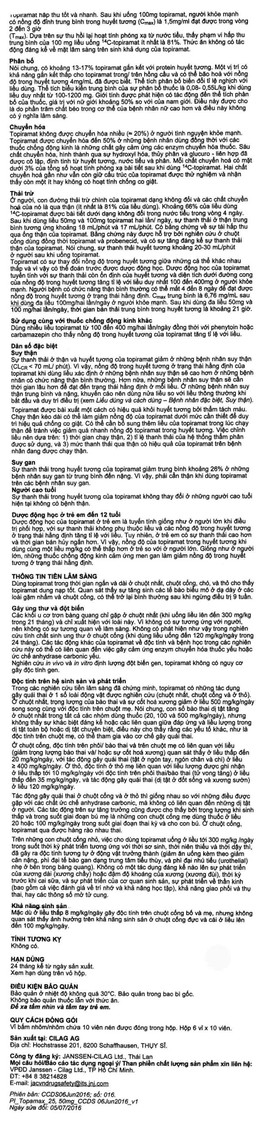 Thuốc Topamax 25 Janssen điều trị động kinh cục bộ, dự phòng đau nửa đầu (6 vỉ x 10 viên)