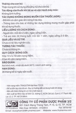 Thuốc Tragutan Dược 3/2 sát trùng đường hô hấp, dịu cơn đau họng (10 vỉ x 10 viên)