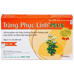 Viên uống Tràng Phục Linh Plus Thái Minh hỗ trợ giảm các triệu chứng của hội chứng ruột (2 vỉ x 10 viên)