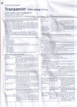 Thuốc Transamin Olic điều trị bệnh bạch cầu, thiếu máu bất sản (10 vỉ x 10 viên)