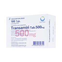 Thuốc Transamin Tab.500mg Daiichi điều trị bệnh bạch huyết, thiếu máu không tái tạo (10 vỉ x 10 viên)