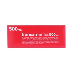 Thuốc Transamin Tab.500mg Daiichi điều trị bệnh bạch huyết, thiếu máu không tái tạo (10 vỉ x 10 viên)