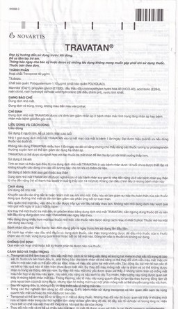 Thuốc nhỏ mắt Travatan Novartis làm giãn nhãn áp (2,5ml)