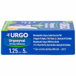 Băng keo lụa Urgosyval 1.25cmx5m Strong Adhesive Tape băng vết thương trong phẫu thuật và cố định thiết bị y tế