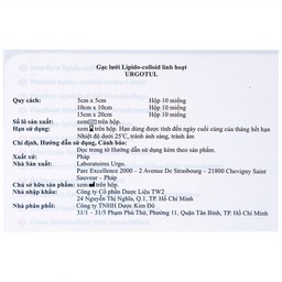 Gạc lưới vô trùng Urgotul 10x10cm (10 miếng) dùng băng các vết thương cấp và mãn tính