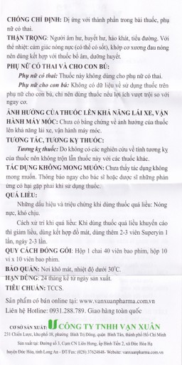 Thuốc V.phonte Vạn Xuân chữa trị phong thấp (40 viên)