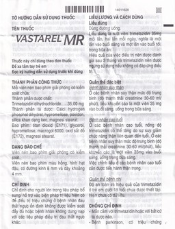 Thuốc Vastarel MR Servier điều trị đau thắt ngực (2 vỉ x 30 viên)