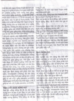 Thuốc Vastarel MR Servier điều trị đau thắt ngực (2 vỉ x 30 viên)