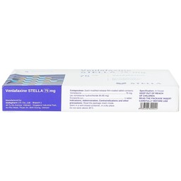 Thuốc Venlafaxine Stella 75mg điều trị các cơn trầm cảm nặng (2 vỉ x 14 viên)