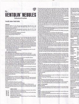 Dung dịch khí dung Ventolin Nebules 2.5mg GSK điều trị, ngăn ngừa co thắt phế quản (6 vỉ x 5 ống)