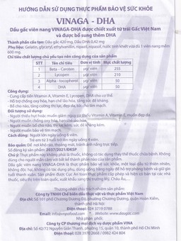 Dầu gấc viên nang Vinaga giúp tăng cường chống oxy hóa (100 viên)