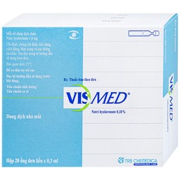Thuốc nhỏ mắt Vismed TRB Chemedica điều trị khô mắt (20 ống x 0.3ml)