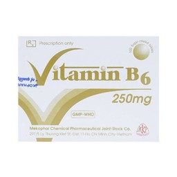 Thuốc Vitamin B6 250mg Mekophar điều trị thiếu hụt Vitamin B6 (10 vỉ x 10 viên)