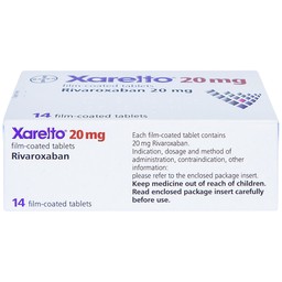 Thuốc Xarelto 20mg Bayer dự phòng đột quỵ và thuyên tắc mạch toàn thân (1 vỉ x 14 viên)