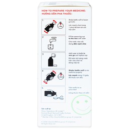 Cốm pha Zinnat Suspension 125mg GSK điều trị các chứng nhiễm khuẩn (50ml) 