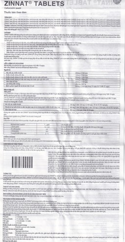 Thuốc Zinnat 500mg GSK điều trị các chứng nhiễm khuẩn, viêm tai giữa, viêm xoang (1 vỉ x 10 viên)