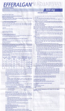 Viên sủi Efferalgan 500mg UPSA SAS giảm đau, hạ sốt (4 vỉ x 4 viên)