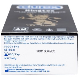 Bao cao su Durex Kingtex ôm sát, vừa vặn (49mm - 12 cái)