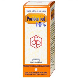 Thuốc nước dùng ngoài Povidon Iod 10% OPC sát khuẩn vết thương ô nhiễm và da (20ml)
