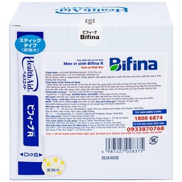 Men vi sinh Bifina R Health Aid bổ sung lợi khuẩn cho tiêu hóa, giảm rối loạn tiêu hóa, đại tràng (60 gói)
